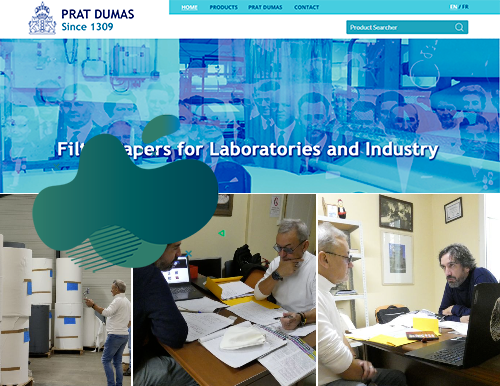 PRAT DUMAS, fabriquant de papiers filtres pour laboratoires et l’industrie depuis 1309.